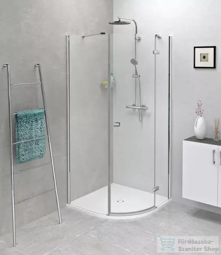 Sapho POLYSAN FLEXIA öntöttmárvány íves zuhanytálca, méretre vágható, 90x90x3cm, R550 (91181)