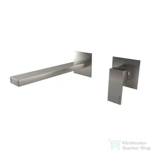 Bugnatese TETRIS falsík alatti mosdó csaptelep 21 cm-es kifolyóval,click-clack leeresztővel,belső egységgel,szálcsiszolt nikkel 9146SCNS