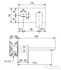 Bugnatese TETRIS Fali mosdó csaptelep 21 cm kifolyóval szálcsiszolt nikkel színben, leeresztő nélkül,  9147NS