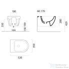 Sapho GSI CITY PRO fali bidé, ExtraGlaze 35x52cm (9164111)