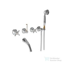   Bugnatese Lady falsík alatti kádtöltő csaptelep zuhanyszettel,belső egységgel,króm/arany 918CRDO