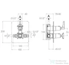 RamonSoler ADAGIO falsík alatti termosztátos kád/zuhany csaptelep, króm 91D306143