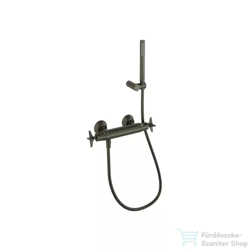 RamonSoler ADAGIO fali termosztátos zuhany csaptelep zuhanyszettel, szálcsiszolt grafit 91D308782