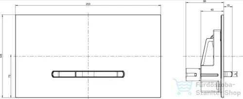 Villeroy & Boch ViConnect E300 nyomólap, matt fekete 922169AN