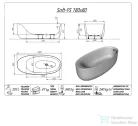 Kolpa San SOFT-FS 180x80 cm térbenálló kád , fényes fehér 922800