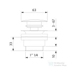 Sapho KERASAN klik-klak mosdólefolyó kerámia fedéllel, 5/4“, 5-65mm (923301)