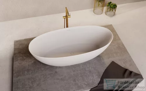Sapho POLYSAN NOYA Rockstone szabadonálló kád, 170x76cm, matt fehér (92330)