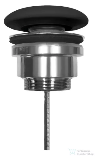 Sapho KERASAN klik-klak mosdólefolyó kerámia fedéllel, 5/4“, 5-65mm, matt fekete (923331)