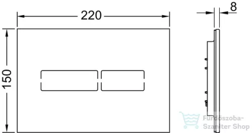 Tece Lux Mini öblítő fekete üveg 9240961