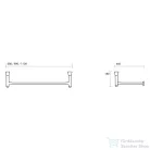 Sapho KERASAN THE NEW YORKER fali mosdótartó konzol, 80cm-es mosdóhoz, matt fekete (927231)