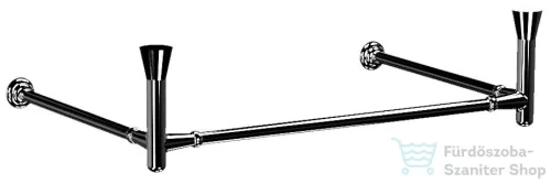 Sapho KERASAN THE NEW YORKER fali mosdótartó konzol, 80cm-es mosdóhoz, króm (927290)