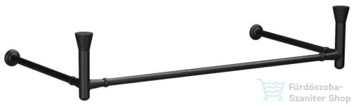 Sapho KERASAN THE NEW YORKER fali mosdótartó konzol, 100cm-es mosdóhoz, matt fekete (927331)