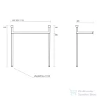 Sapho KERASAN THE NEW YORKER álló mosdótartó konzol, 80cm-es mosdóhoz, króm 927590