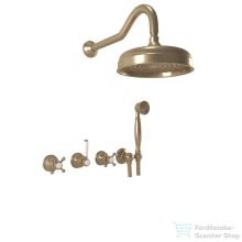   Bugnatese Lady falsík alatti komplett zuhanyrendszer 20 cm-es esőztetővel,belső egységgel,zuhanyszettel,bronz 927BR
