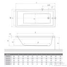 Roth Kubic Neo 160x70 egyenes kád