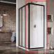 Ravak SUPERNOVA APSS-80 80 cm-es fix oldalfal, fekete+transparent,940403R2Z1