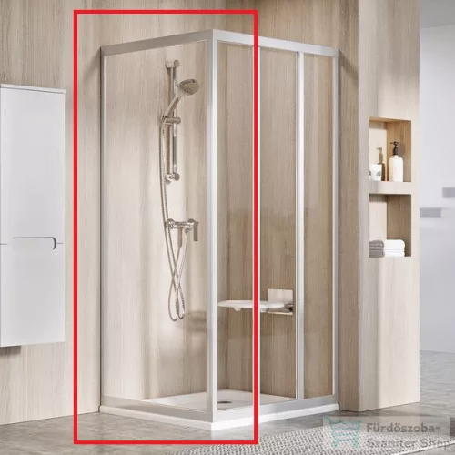 Ravak SUPERNOVA APSS-80 80 cm-es fix oldalfal, szatén+transparent,94040UR2Z1
