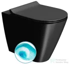 Sapho GSI KUBE X SWIRLFLUSH fali WC, 36x55cm, dual-matt fekete (941026)