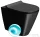 Sapho GSI KUBE X SWIRLFLUSH fali WC, 36x55cm, dual-matt fekete (941026)