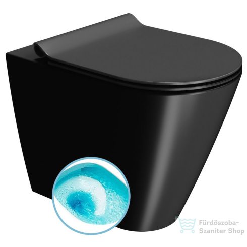 Sapho GSI KUBE X SWIRLFLUSH fali WC, 36x55cm, dual-matt fekete (941026)
