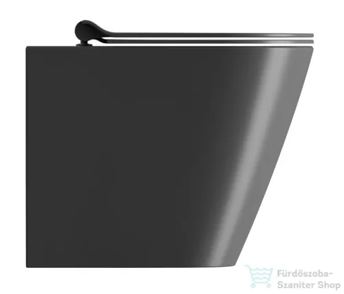 Sapho GSI KUBE X SWIRLFLUSH fali WC, 36x55cm, dual-matt fekete (941026)