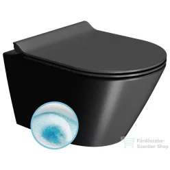   Sapho GSI KUBE X fali WC, GeniusFlush, 36x50cm, dual matt fekete (941226)