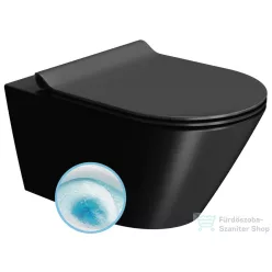   Sapho GSI KUBE X fali WC, GeniusFlush, 36x55cm, dual matt fekete (941326)