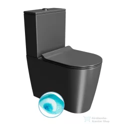   Sapho GSI KUBE X monoblokkos WC,Swirlflush, alsó/hátsó kifolyású, dual matt fekete (941926K)