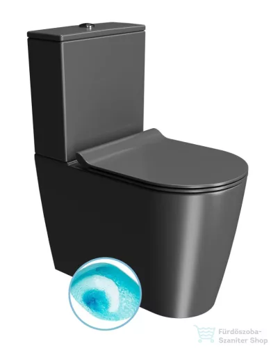 Sapho GSI KUBE X monoblokkos WC,Swirlflush, alsó/hátsó kifolyású, dual matt fekete (941926K)