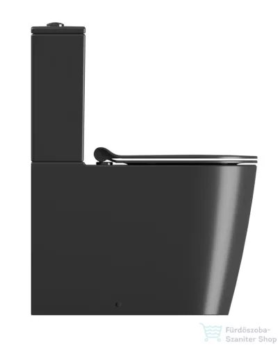 Sapho GSI KUBE X monoblokkos WC,Swirlflush, alsó/hátsó kifolyású, dual matt fekete (941926K)