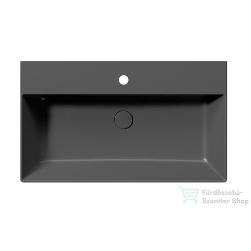 Sapho GSI KUBE X kerámiamosdó, 80x47cm, matt fekete (9422126)