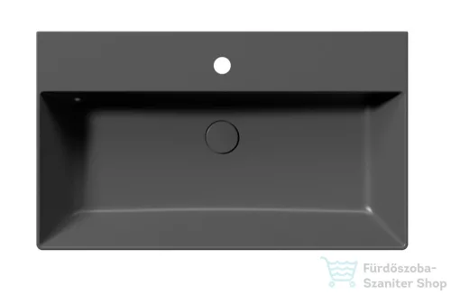 Sapho GSI KUBE X kerámiamosdó, 80x47cm, matt fekete (9422126)