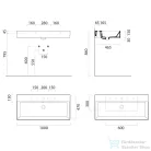Sapho GSI KUBE X kerámiamosdó, 100x47cm, matt fekete (9423126)
