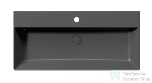 Sapho GSI KUBE X kerámiamosdó, 100x47cm, matt fekete (9423126)