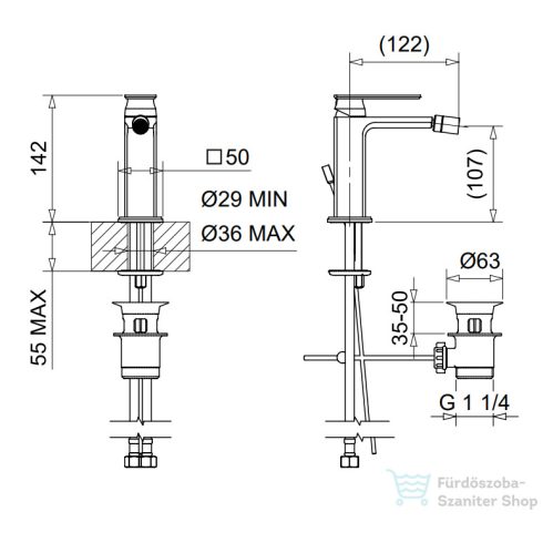 Bugnatese Atelier bidet csaptelep automata leeresztővel,PVD fényes rame 9423PR