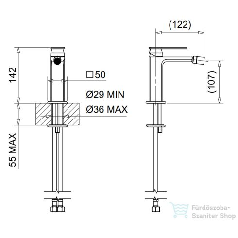 Bugnatese Atelier bidet csaptelep click-clack leeresztővel,króm 9423SCCR