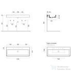 Sapho GSI KUBE X kerámiamosdó, ExtraGlaze, 2 furattal, 120x47cm (9424211)