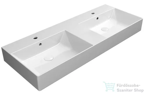 Sapho GSI KUBE X dupla kerámiamosdó, 2 furattal, 120x47cm, ExtraGlaze (9425111)