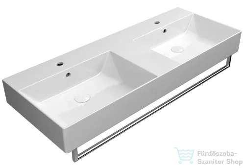 Sapho GSI KUBE X dupla kerámiamosdó, 2 furattal, 120x47cm, ExtraGlaze (9425111)