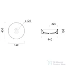 Sapho GSI KUBE X kerámiamosdó, átm.:45cm, matt agave (942704)