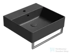 Sapho GSI KUBE X kerámiamosdó, 50x47cm, matt fekete (9430126)