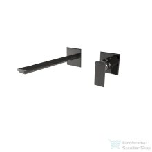   Bugnatese ATELIER falsík alatti mosdócsaptelep 21,5 cm-es kifolyóval,belső egységgel,click-clack leeresztővel,PVD fekete 9446SCPT