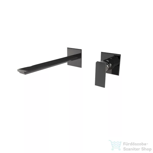 Bugnatese ATELIER falsík alatti mosdócsaptelep 21,5 cm-es kifolyóval,belső egységgel,click-clack leeresztővel,PVD fekete 9446SCPT