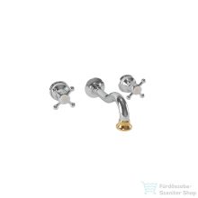   Bugnatese LADY falsík alatti mosdó csaptelep 19 cm-es kifolyóval,belső egységgel,click-clack leeresztővel,Króm/arany 965SCCRDO