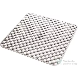   AQUALINE GEO fürdőszobai szőnyeg csúszásgátlóval, zuhanyfülkébe, 530x530mm, fehér (97535302)