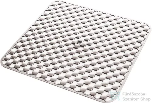 AQUALINE GEO fürdőszobai szőnyeg csúszásgátlóval, zuhanyfülkébe, 530x530mm, fehér (97535302)