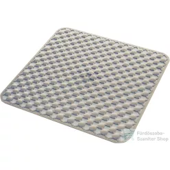   AQUALINE GEO fürdőszobai szőnyeg csúszásgátlóval, zuhanyfülkébe, 530x530mm, bézs (97535303)