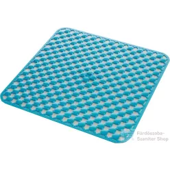   AQUALINE GEO fürdőszobai szőnyeg csúszásgátlóval, zuhanyfülkébe, 530x530mm, kék (97535311)