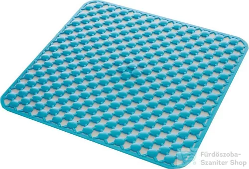 AQUALINE GEO fürdőszobai szőnyeg csúszásgátlóval, zuhanyfülkébe, 530x530mm, kék (97535311)