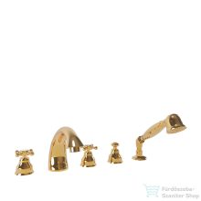   Bugnatese LADY 5 üléses kádtöltő csaptelep zuhanyszettel,Arany 980DO